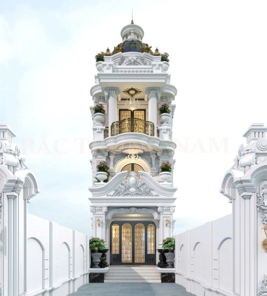 Nhà 3 tầng cổ điển