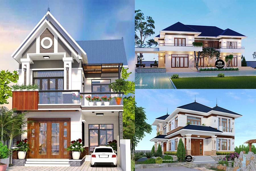 Mẫu Nhà 2 Tầng Mái Thái