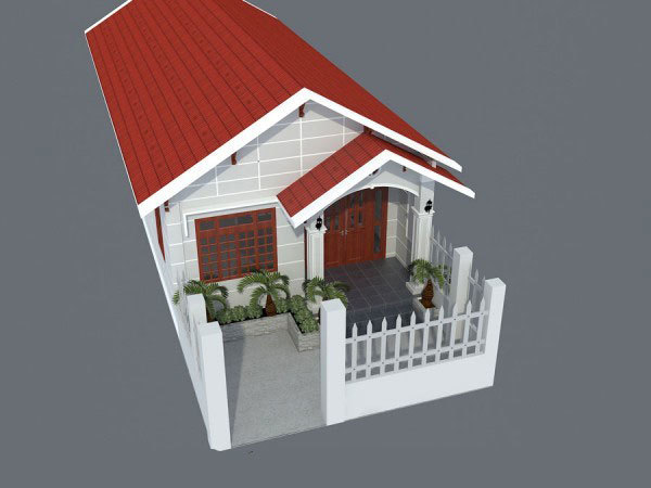 mẫu nhà cấp 4 mái tôn 200 triệu