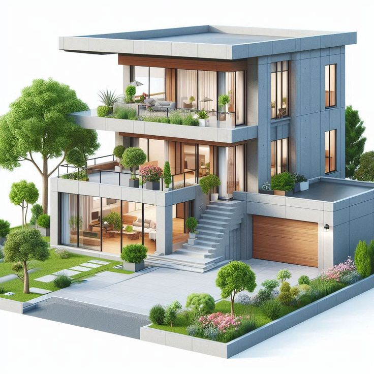 Mẫu nhà đẹp 3 tầng