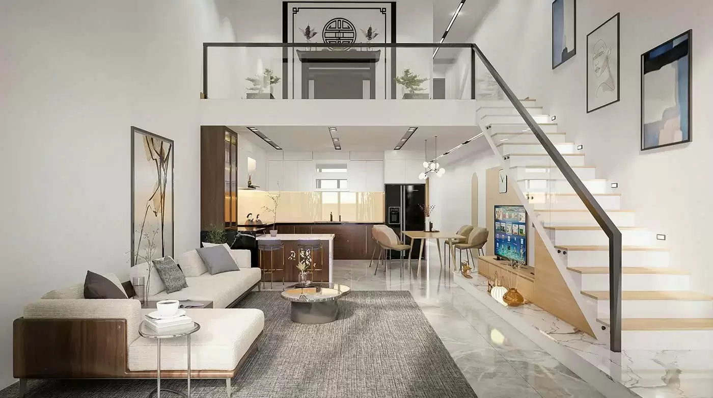 Thiết kế nhà cấp 4 có gác lửng thông minh