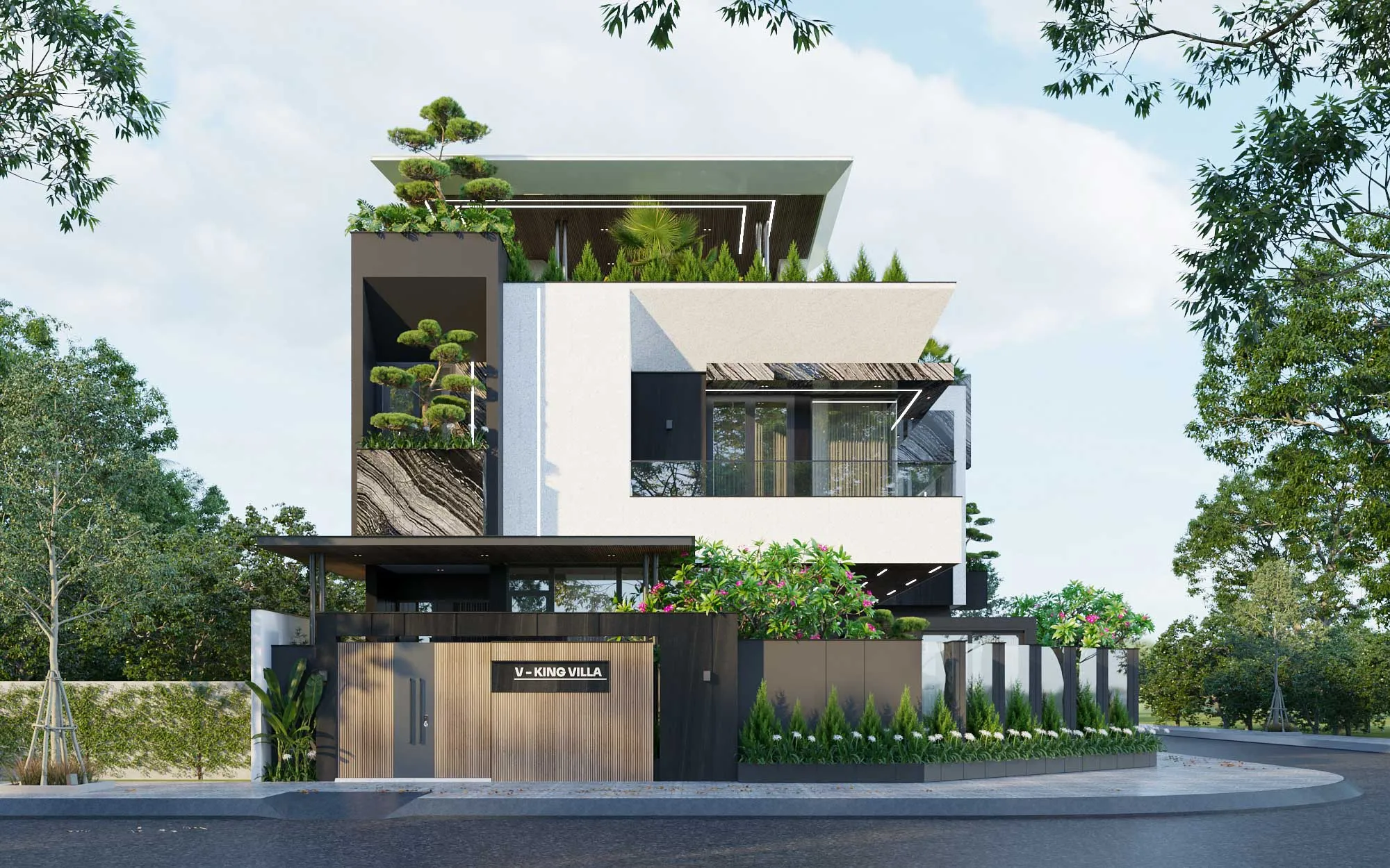 Biệt thự hiện đại 3 tầng