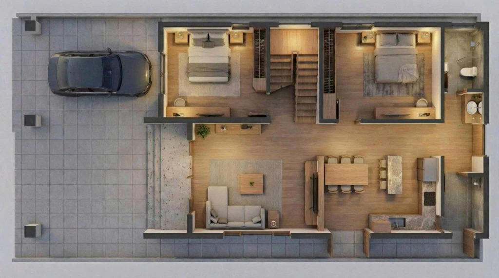 Hình ảnh công trình xây nhà trọn gói thực tế đã bàn giao cho a Hưng ở Biên Hòa