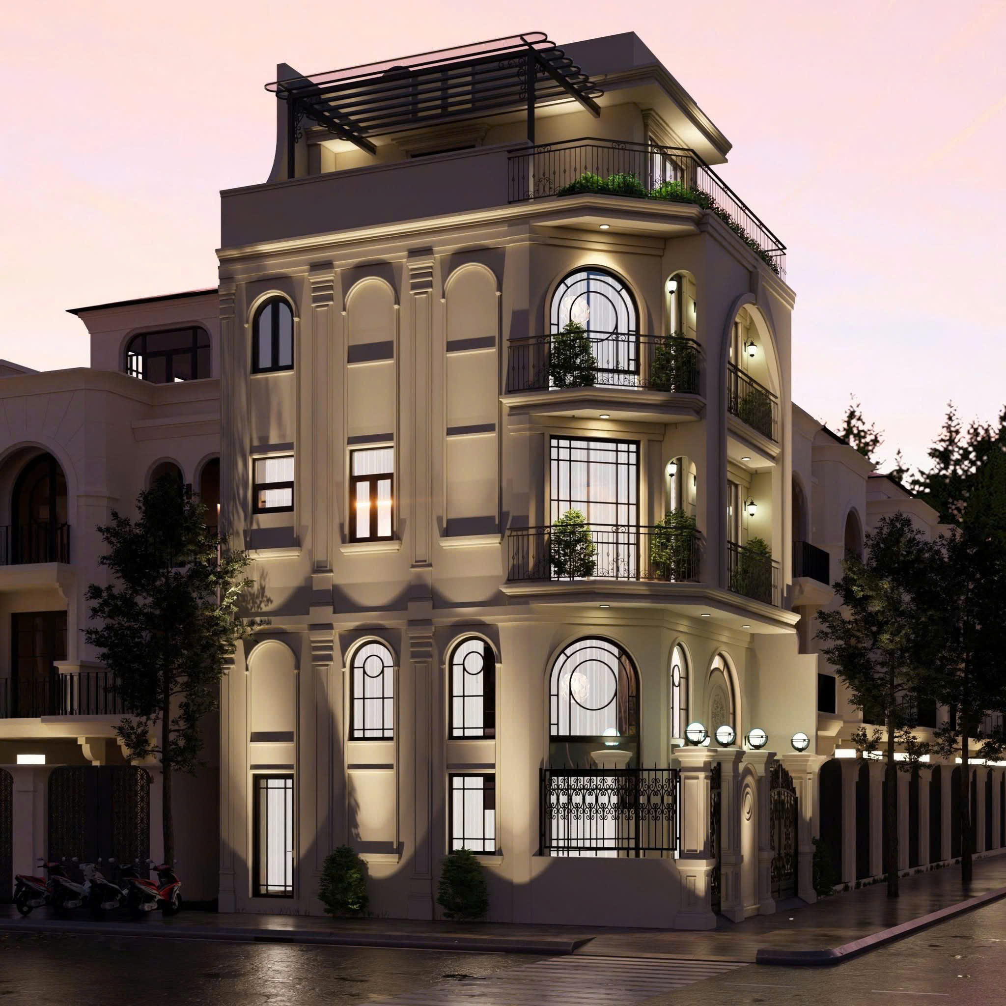 mẫu nhà tân cổ điển 3 tầng Tây Ninh